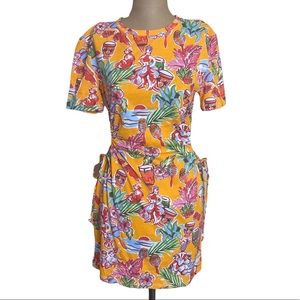 Zara Orange Floral Mini Dress